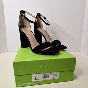 Sam Edelman Yaro Black Suade Heel Sandal SIZE 8